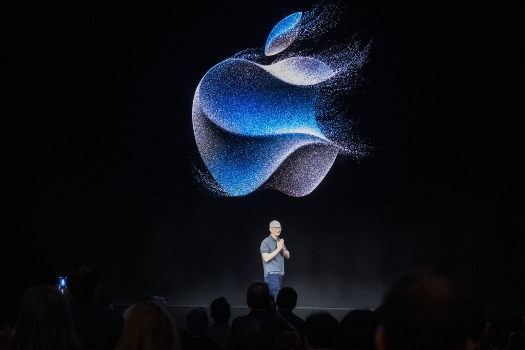In 2023, Apple unseated Samsung at the top of the smartphone market, marking a significant power shift since 2010. (Photo by Nic Coury/AFP).