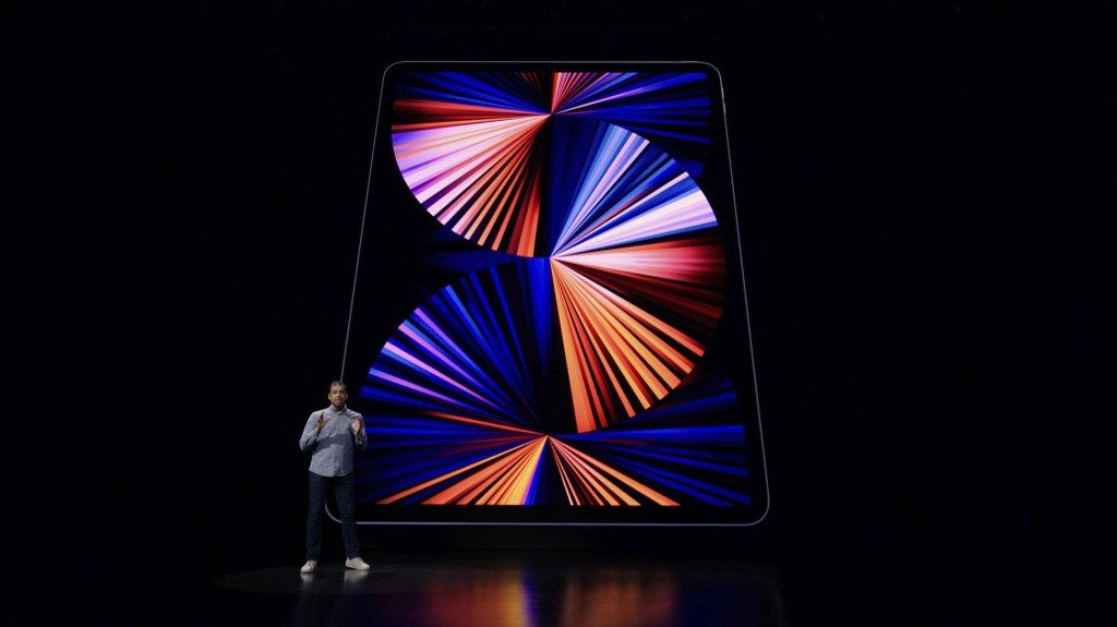 Apple Manager, Product Marketing Raja Bose speaking about the new iPads Pros with Apples M1 chip during a special event at Apple Park in Cupertino, California.(Photo by Handout / Apple Inc. / AFP) / RESTRICTED TO EDITORIAL USE - MANDATORY CREDIT "AFP PHOTO /Apple Inc. " - NO MARKETING - NO ADVERTISING CAMPAIGNS - DISTRIBUTED AS A SERVICE TO CLIENTS