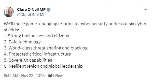 Clare O'Neil, Australia's Minister for Cybersecurity, outlines the new strategy.