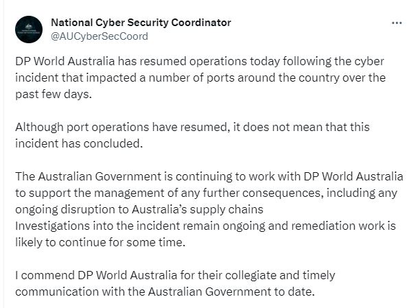 As yet, it's unknown whether the DP World cyberattack was the work of state-sponsored hackers, but the importance of the organization means it can't yet be ruled out.
